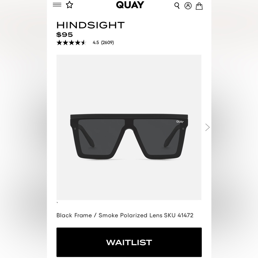 QUAY Hindsight Polarized Sunglasses
